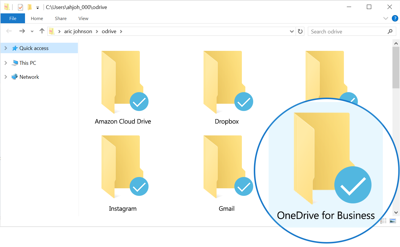 odrive doesn't download anything until you decide you want it
