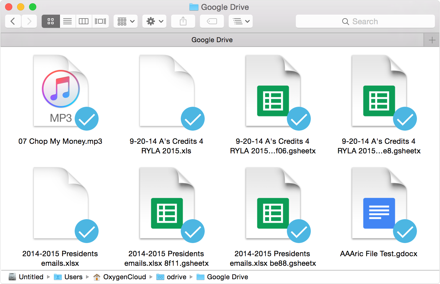 Access all the Google Doc files